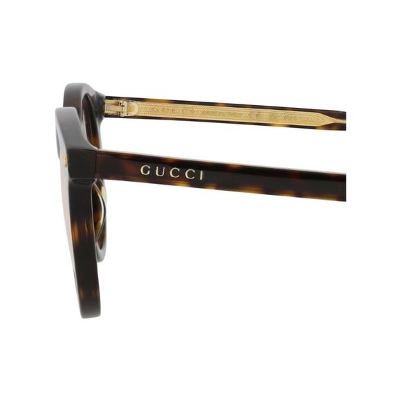 Gucci Round-Frame Acetate Sunglasses Brown Mens - Picture 4 of 6